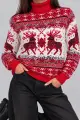 Women's Christmas Sweater, Red, 214R21302-5 - Photo 1