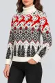 Women's Christmas Sweater, Cream Color, 214R21301-5 - Photo 3