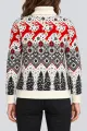 Women's Christmas Sweater, Cream Color, 214R21301-5 - Photo 4