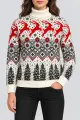 Women's Christmas Sweater, Cream Color, 214R21301-5 - Photo 1