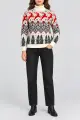 Women's Christmas Sweater, Cream Color, 214R21301-5 - Photo 2