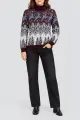 Women's Christmas Sweater, Burgundy Color, 214R21301-5 - Photo 2