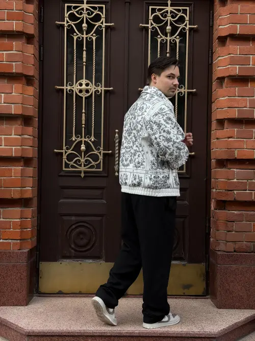 Кашемір принт білий