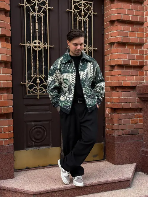 Кашемір принт зелений