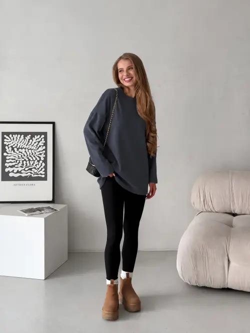 Women's Knit Sweater Grey Merlini Vella