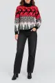 Women's Christmas Sweater, Red Color, 214R21301-5 - Photo 2