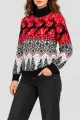 Women's Christmas Sweater, Red Color, 214R21301-5 - Photo 3