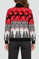 Women's Christmas Sweater, Red Color, 214R21301-5 - Photo 4