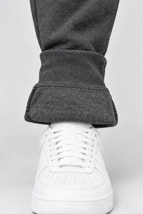 Men's Sports Pants on Fleece, Grey Color, 129R6125