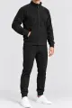 Men's fleece sports suit, black color, 257R661 - Photo 2