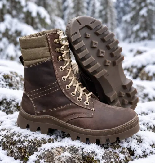 Winter Boots Crazy Horse Coyote from Genuine Leather