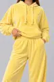 Спортивний костюм жіночий велюровий, колір жовтий, 241R2001-20 - Фото 5