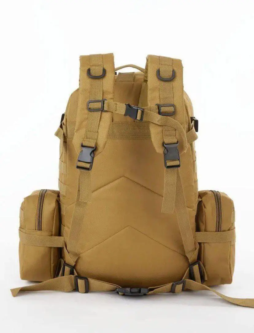 Рюкзак тактичний з підсумками/системою Molle 55 л. Олива, Койот