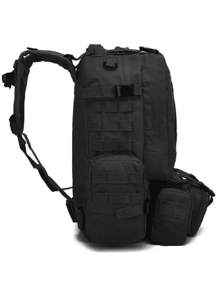 Рюкзак тактичний з підсумками/системою Molle 55л Чорний
