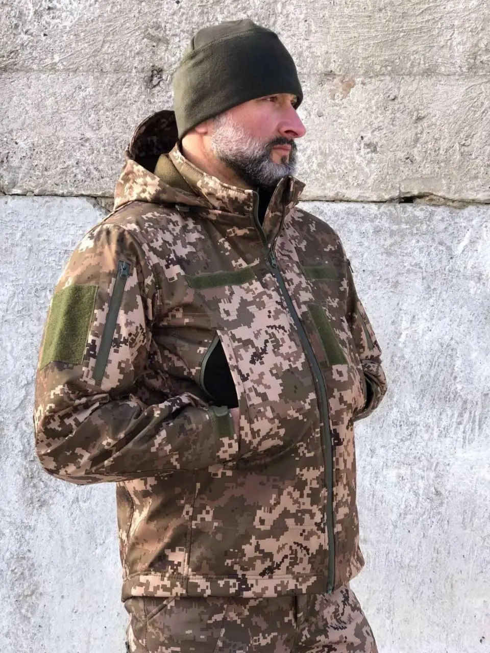 Тактична куртка Soft Shell Піксель Демі