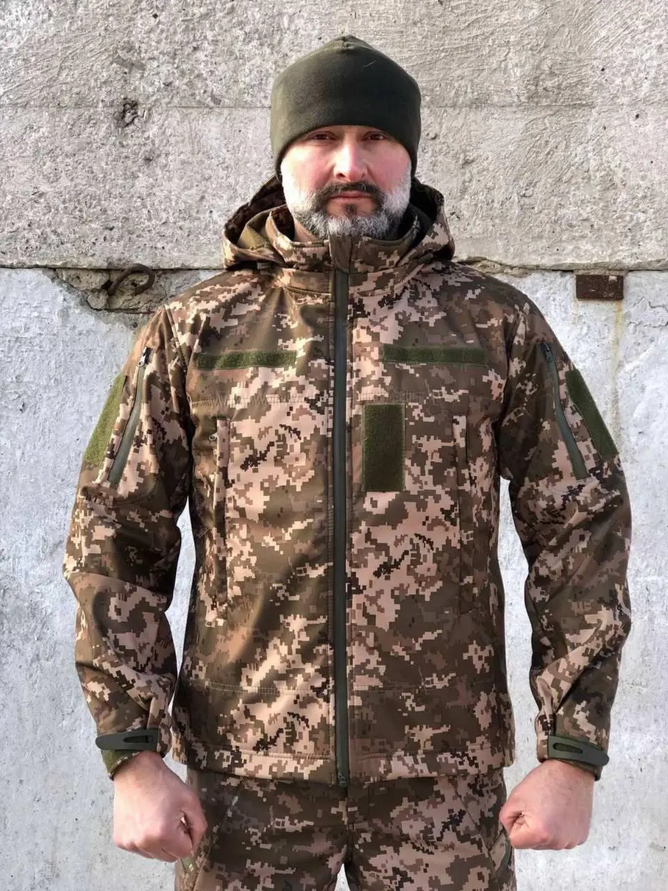 Тактична куртка Soft Shell Піксель Демі