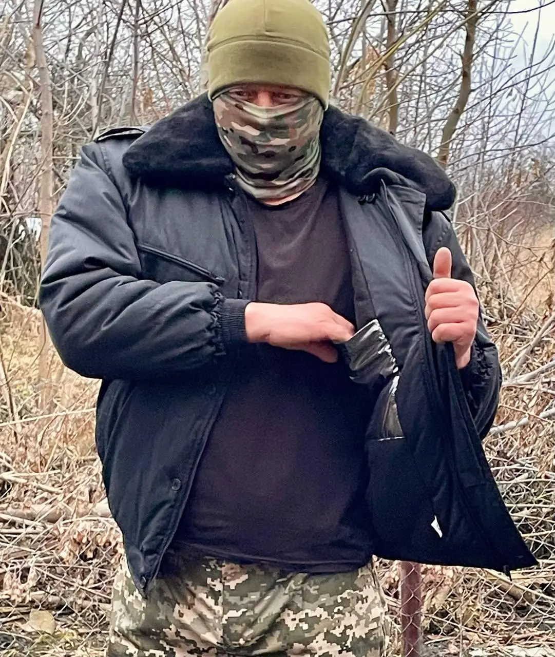 Бушлат на флісі колір чорний