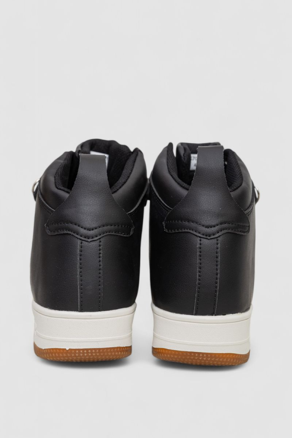 Кросівки чоловічі зимові на хутрі, колір чорно-білий, 248RCX705