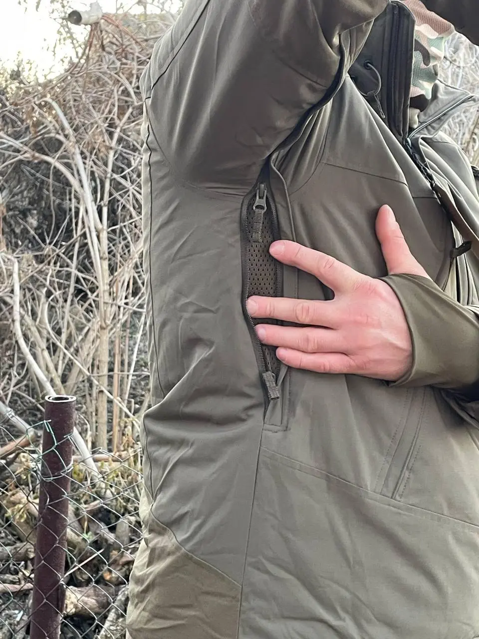 Куртка YINREN з вставками підсилення хакі