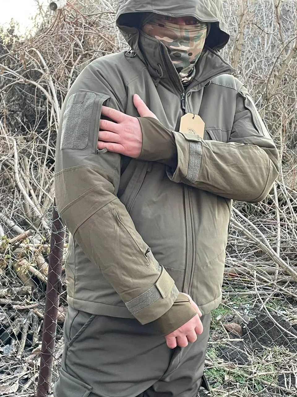 Куртка YINREN з вставками підсилення хакі