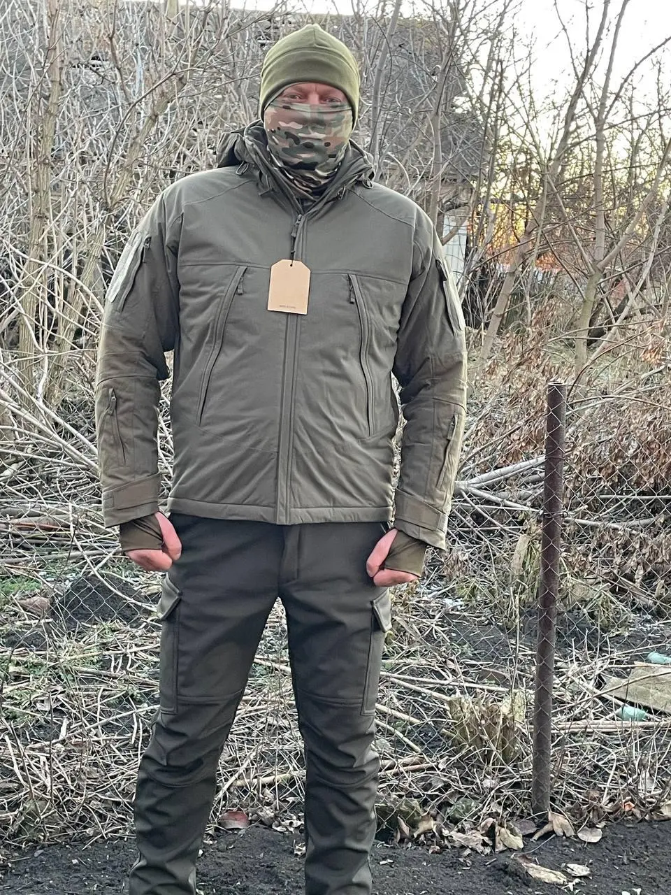 Куртка YINREN з вставками підсилення хакі