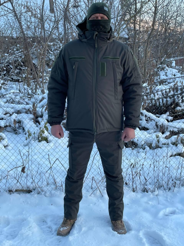 Костюм куртка + штани зимові олива Soft Shell
