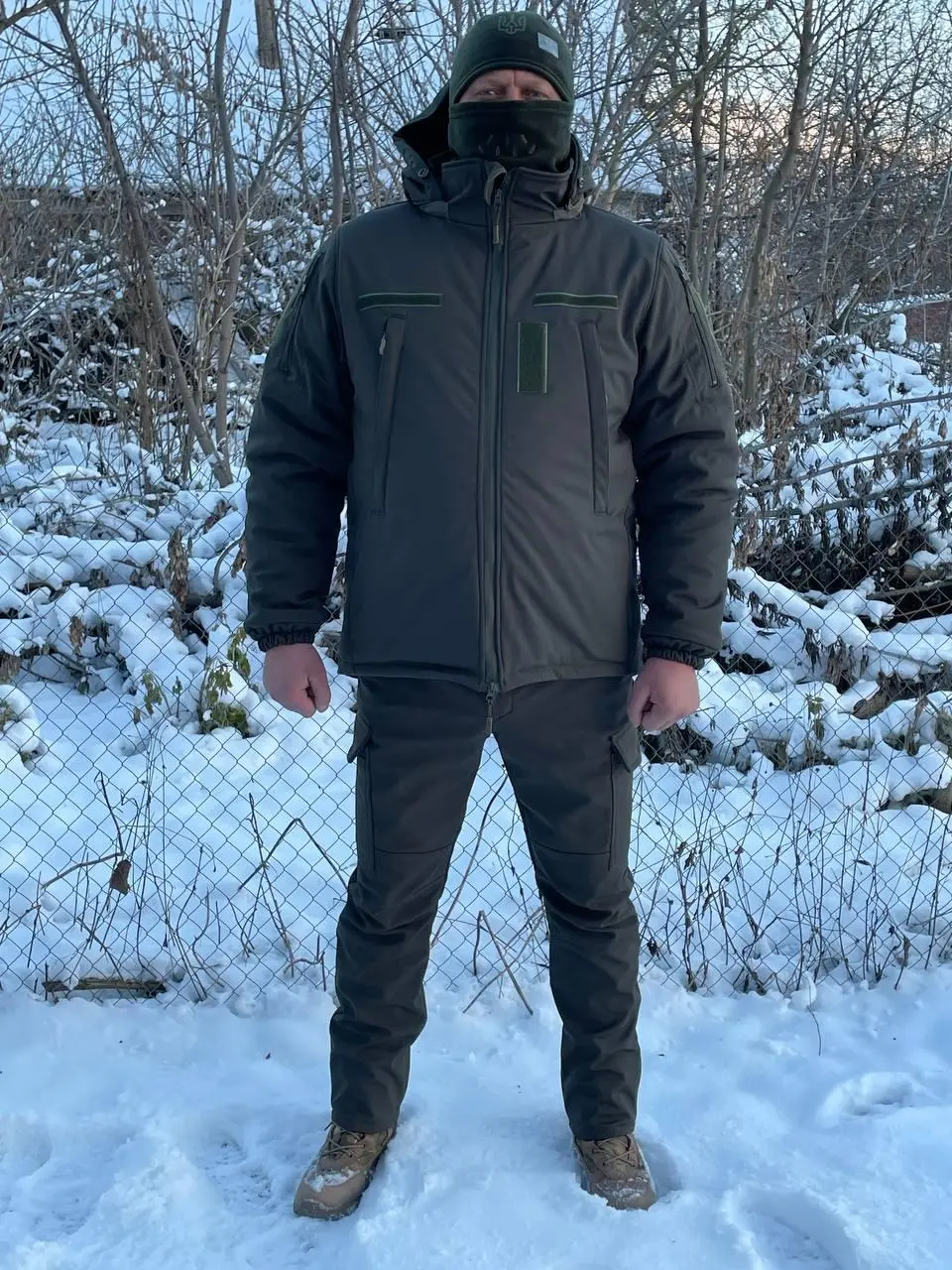 Костюм куртка + штани зимові олива Soft Shell