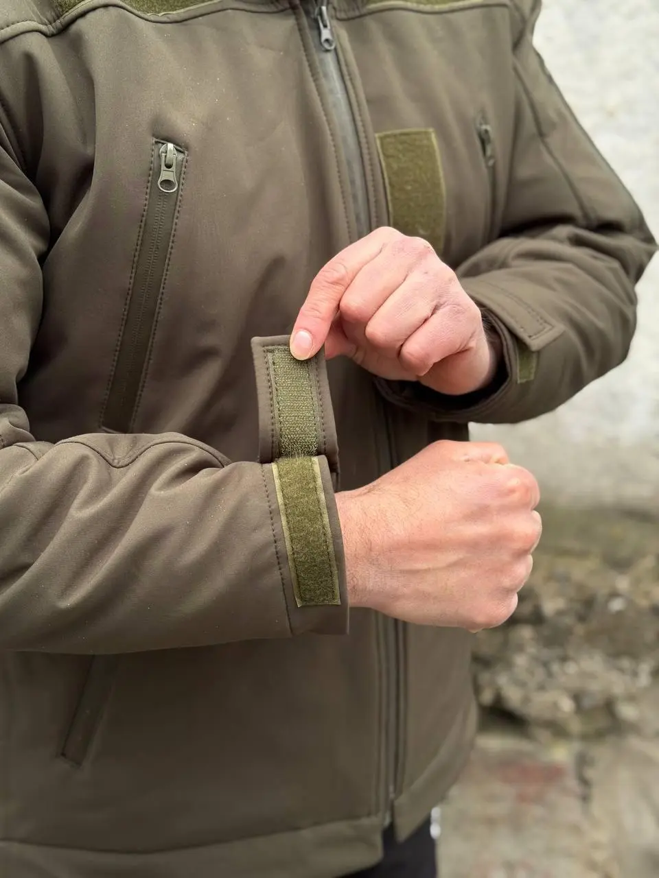 Зимова тактична куртка Soft Shell з утепленням Omni-Heat олива