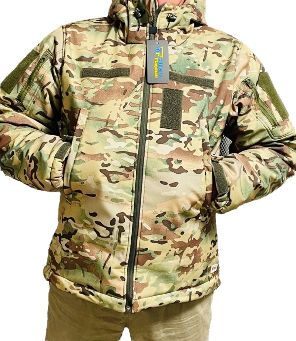 Зимова тактична куртка Soft Shell з утепленням Omni-Heat мультикам