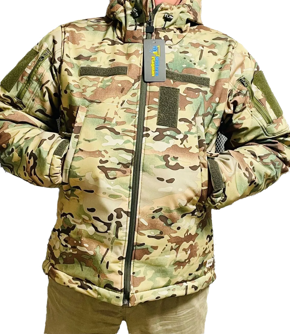 Зимова тактична куртка Soft Shell з утепленням Omni-Heat мультикам