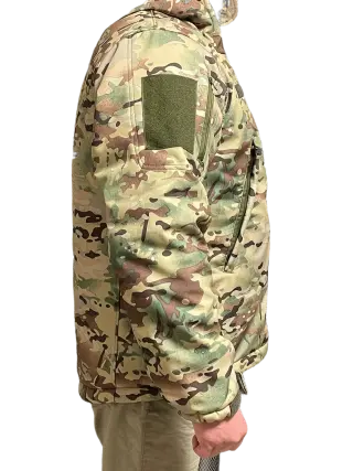 Winter Tactical Soft Shell Jacket with Omni-Heat Insulation Multicam