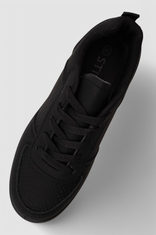 Кеди жіночі з перфорацією, колір чорний, 248RAJ120