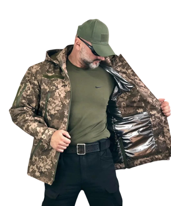 Куртка зимова тактична піксель slimtex / omni-heat.