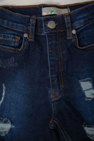 Шорти джинсові підліткові для дівчинки, колір темно-синій, 247R923-5