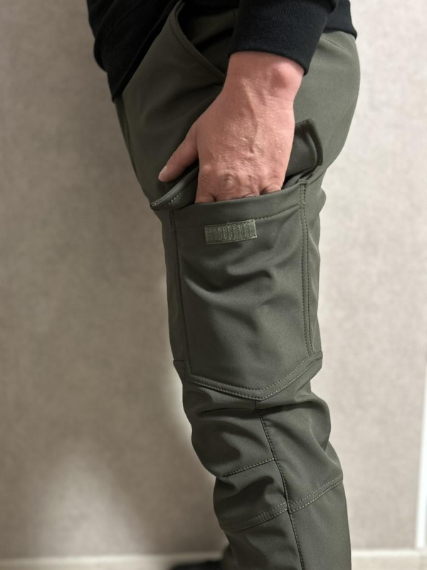 Штани тактичні хакі "Агрессор" Soft-Shell на флісі