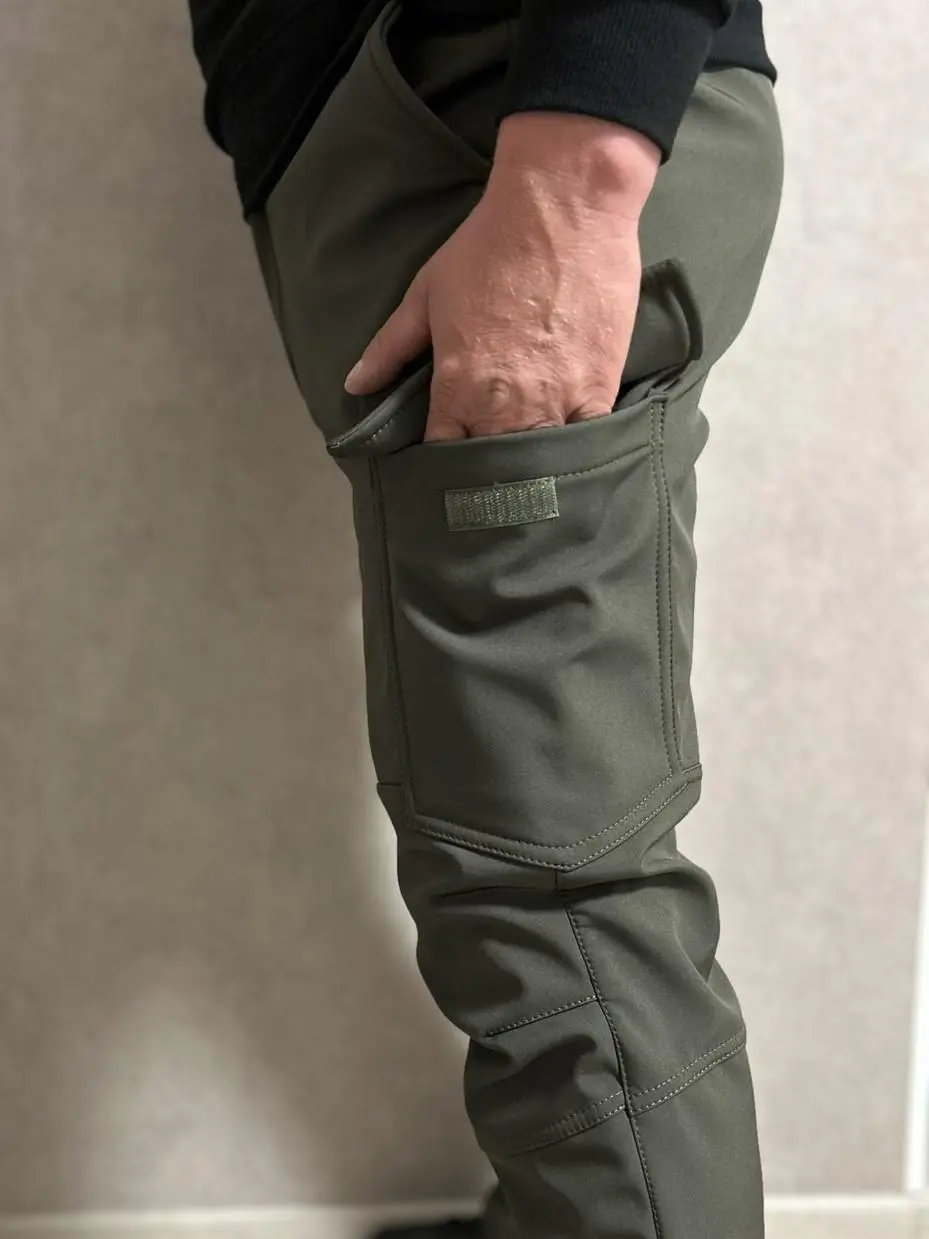 Штани тактичні хакі "Агрессор" Soft-Shell на флісі - Фото 3