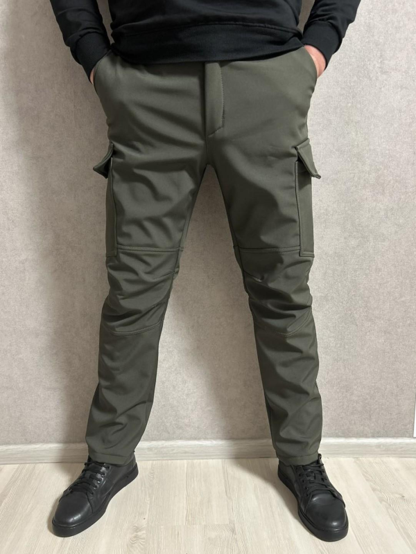 Штани тактичні хакі "Агрессор" Soft-Shell на флісі