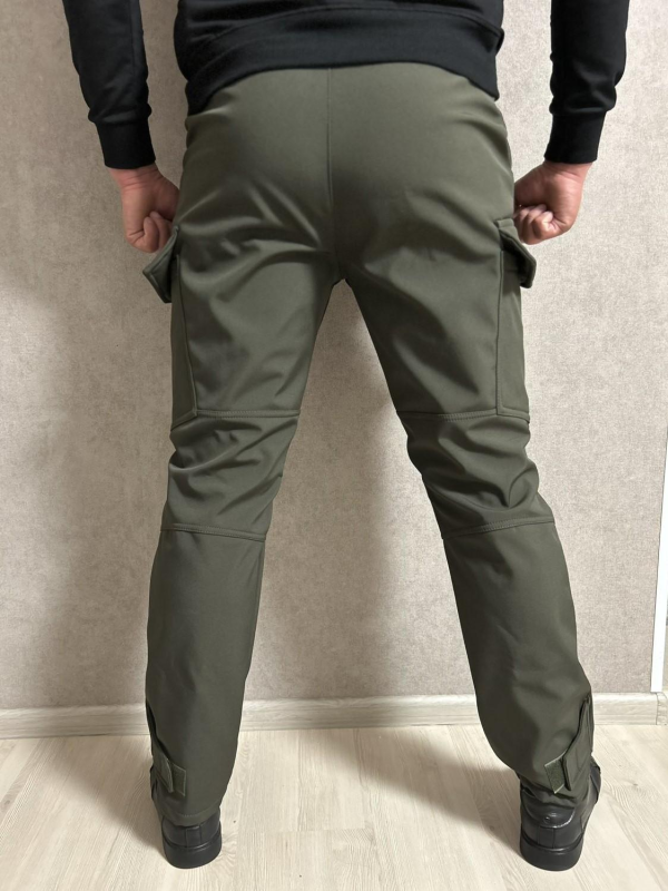 Штани тактичні хакі "Агрессор" Soft-Shell на флісі