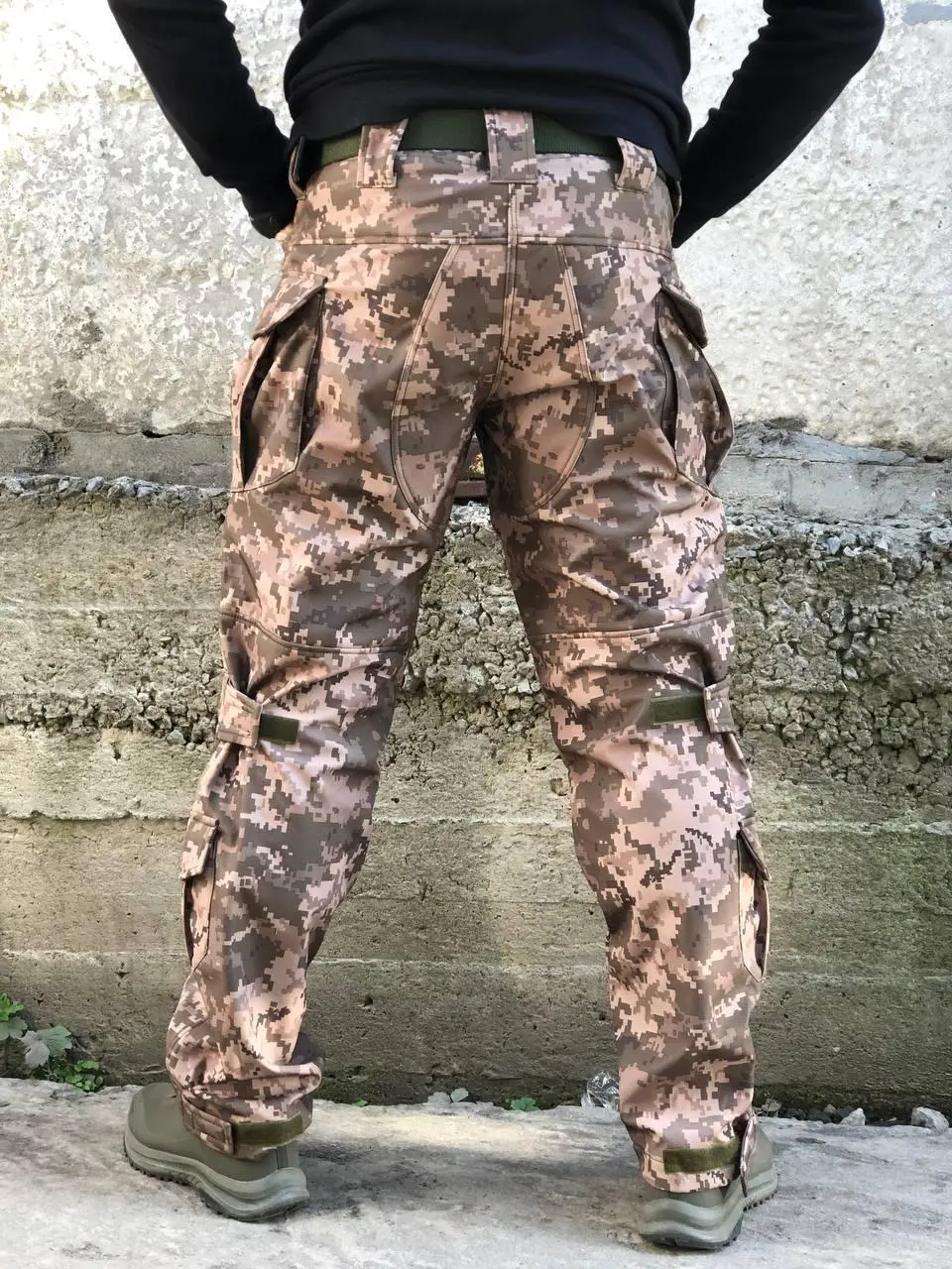 Штани тактичні Soft Shell піксель з укріпленими колінами - Фото 4