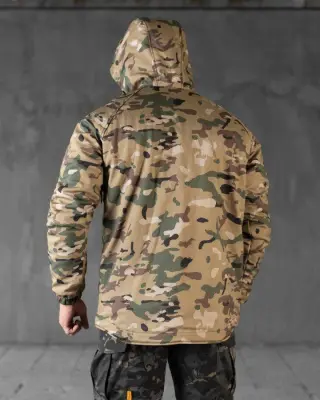 Зимова тактична куртка Soft Shell з утепленням Omni-Heat мультикам