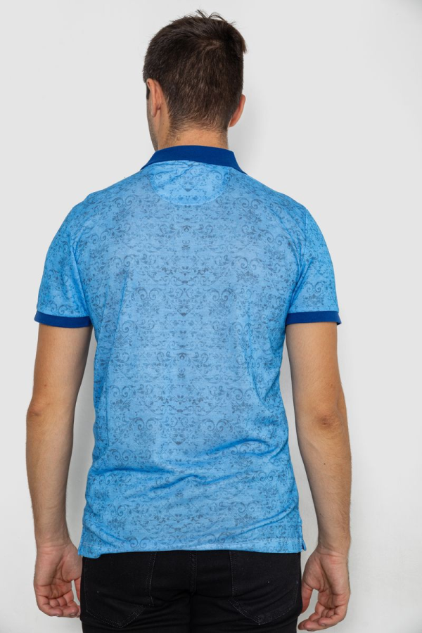Поло чоловіче з принтом, колір синій, 247R316