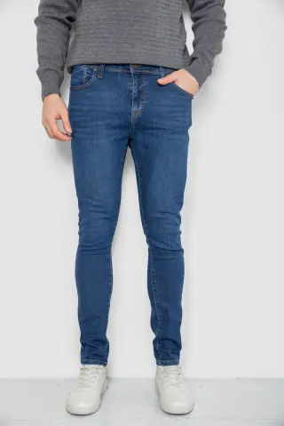 Джинси чоловічі однотонні, колір синій, 247R1095