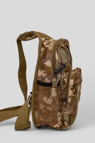 Сумка слінг чоловіча, колір бежевий, 244RA-926