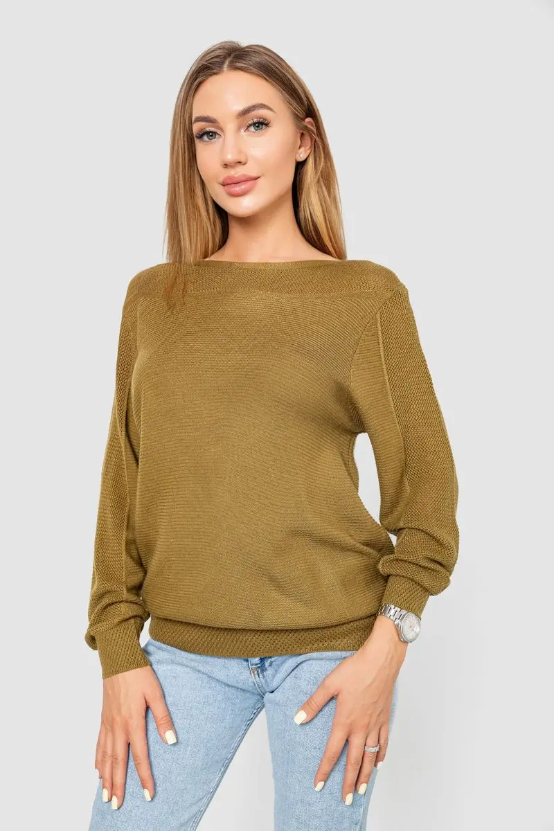 Кофта жіноча з манжетами, колір хакі, 244R999