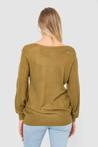 Кофта жіноча з манжетами, колір хакі, 244R999