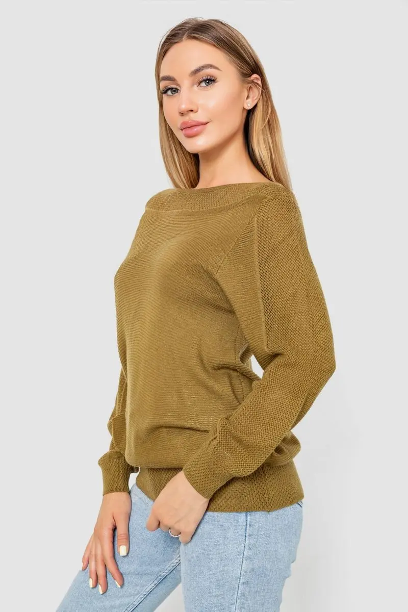 Кофта жіноча з манжетами, колір хакі, 244R999
