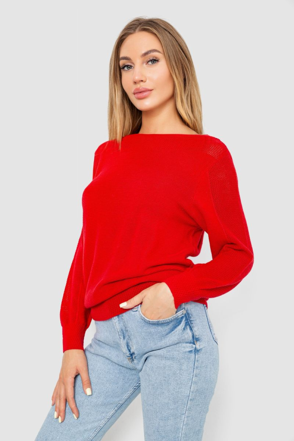 Кофта жіноча з манжетами, колір червоний, 244R999