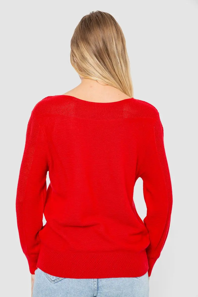 Кофта жіноча з манжетами, колір червоний, 244R999