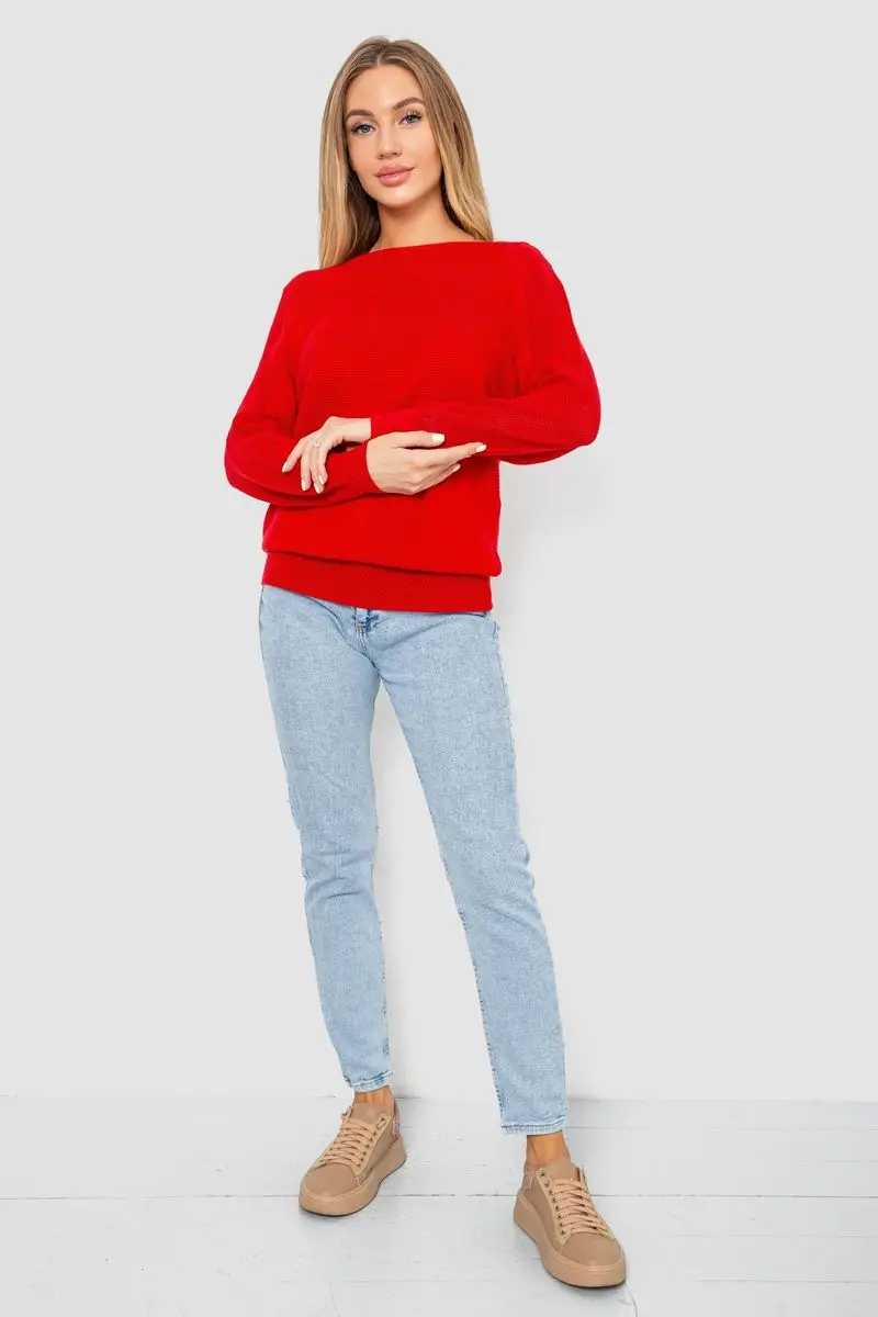 Кофта жіноча з манжетами, колір червоний, 244R999