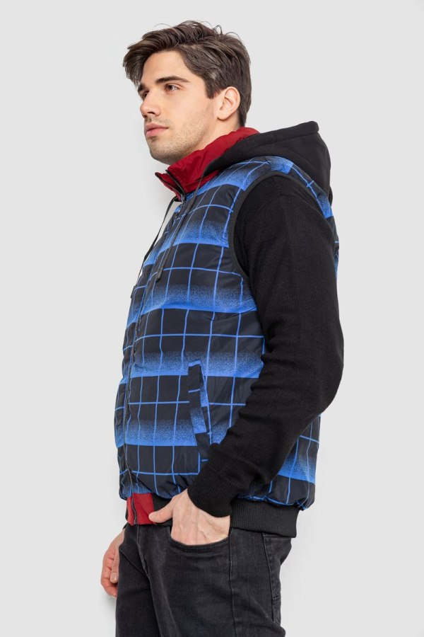 Жилетка чоловіча демісезонна двостороння, колір бордовий, 244R99008